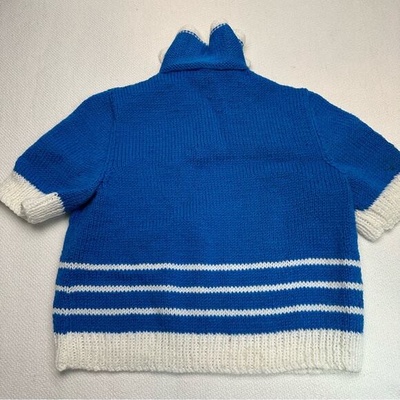 Vintage handmade cropped chunky knit sweater - Picture 2 of 8